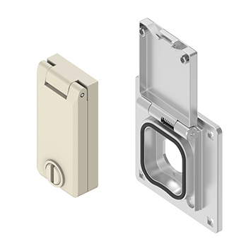 Escutcheon with hinged cover