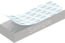 Cell sponge rubber 10 x 80 mm, EPDM black stretch eliminating and self-adhesive