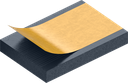 Cell sponge rubber 4 x 20 mm made of fire protection material, Silicone foam black stretch eliminating and self-adhesive