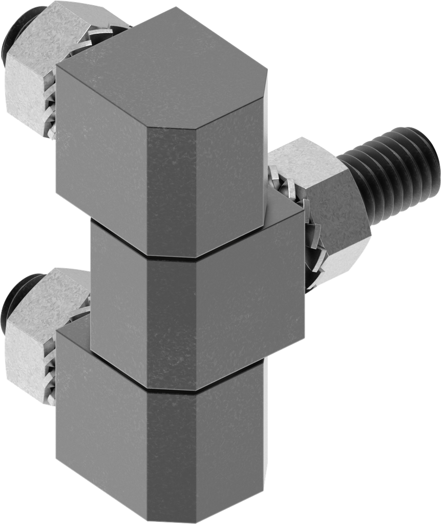 180° Hinge, Steel zinc-plated and passivated black