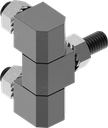 180° Hinge, Steel zinc-plated and passivated black