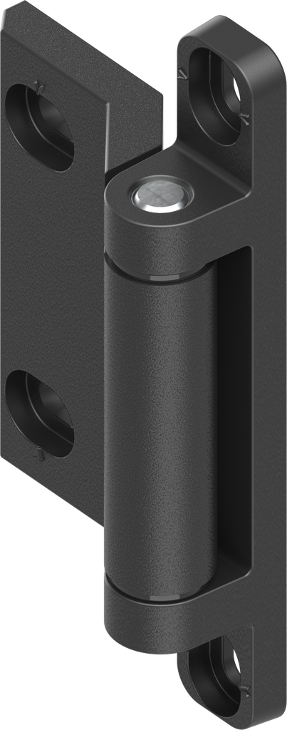 180° 2D Hinge, Zinc die black powder-coated