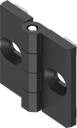 180° Profile rail hinge, Zinc die black powder-coated