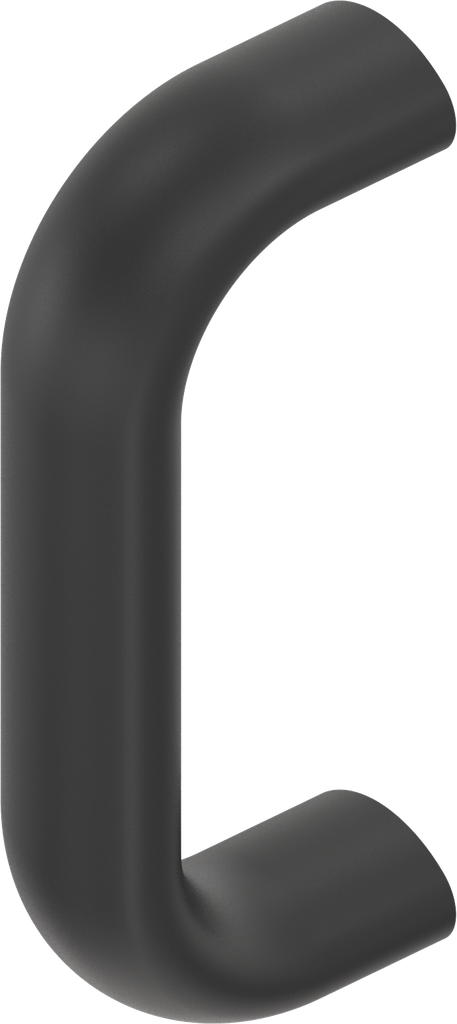 Bow-type handle, Aluminium black plastic-coated