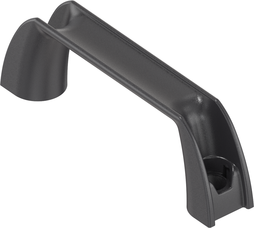Bow-type handle with countersunk, Polyamide GF black