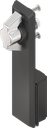 Escutcheon with wing knob, non-keyed, Stainless steel and polyamide black