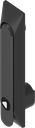 Swinghandle 1150 with universal dish with insert triangular 8, Polyamide and zinc die black powder-coated