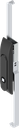 Swinghandle with rods with insert square 8, Polyamide and zinc die black powder-coated