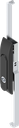 Swinghandle with rods with insert double bit 5, Polyamide and zinc die black powder-coated