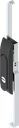 Swinghandle with rods with insert slot 2 x 4, Polyamide and zinc die black powder-coated
