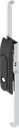Swinghandle with rods with insert hexagon male SW 11, Zinc die black powder-coated