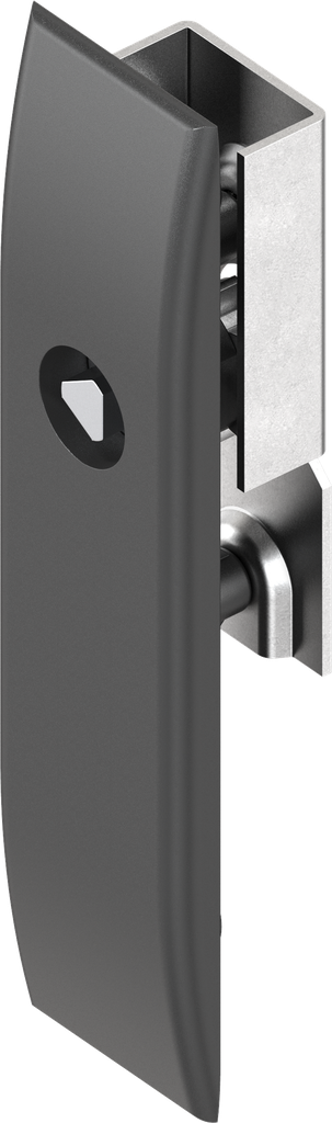 Escutcheon for rods with insert triangular 8, Polyamide GF black