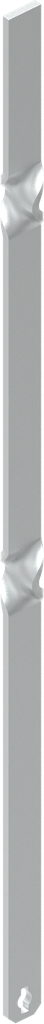 Flat rod with torsion for top, Aluminium