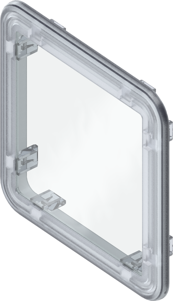 Clip-in viewing window with seal, Polycarbonate crystal clear