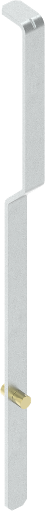 Flat rod with double roller for small bending area, Steel zinc-plated