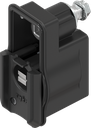 Locking set, left version, with insert railway, Zinc die black powder-coated for outdoor use