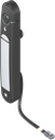 Schwenkgriff Agent E Wired mit RFID Kartenleser 13,56 MHz, GD-Zn weißaluminium gepulvert und Polyamid GF schwarz