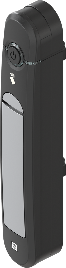 Swinghandle Agent E Wireless with RFID card reader 13.56 kHz, Zinc die white aluminium powder-coated and polyamide GF black