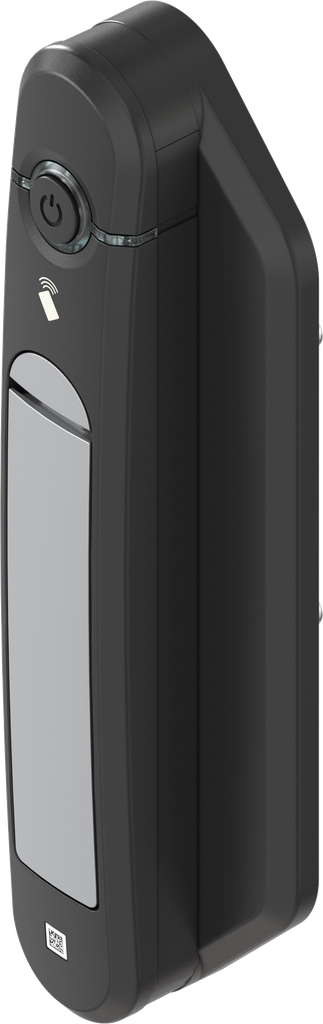Schwenkgriff Agent E Wireless mit RFID Kartenleser 13,56 MHz, GD-Zn weißaluminium gepulvert und Polyamid GF schwarz