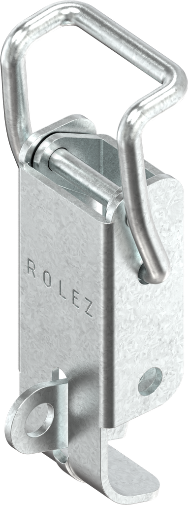 Toggle latch with wire toggle latch with padlock facility, drilled, Steel zinc-plated DS plus top coat