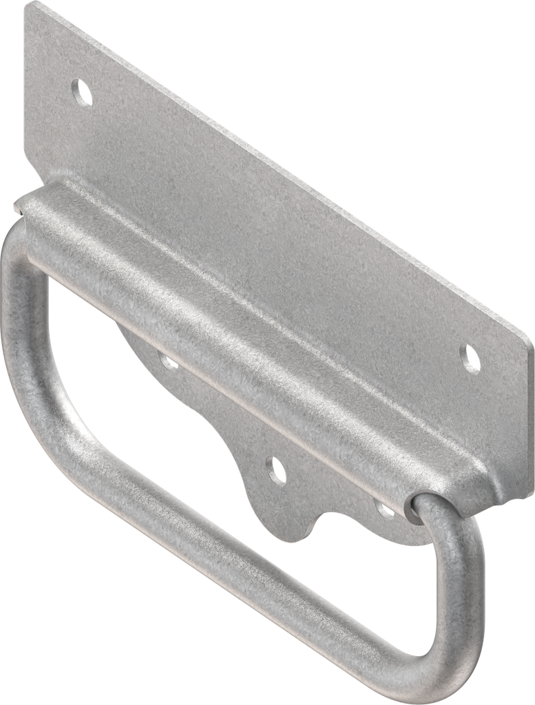 Chest handle without piano wire torsion spring, Steel