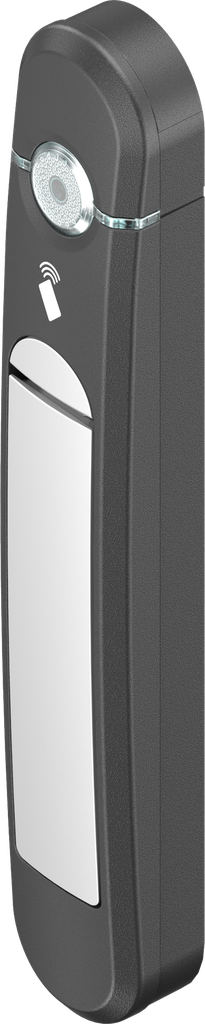 Swinghandle Agent E Wireless with RFID card reader 125 kHz, Zinc die white aluminium powder-coated and polyamide GF black