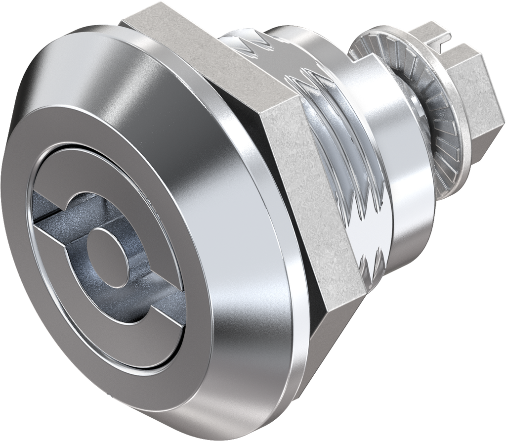 Vibrationsresistenter Vorreiber Doppelbart 5, GD-Zn verchromt