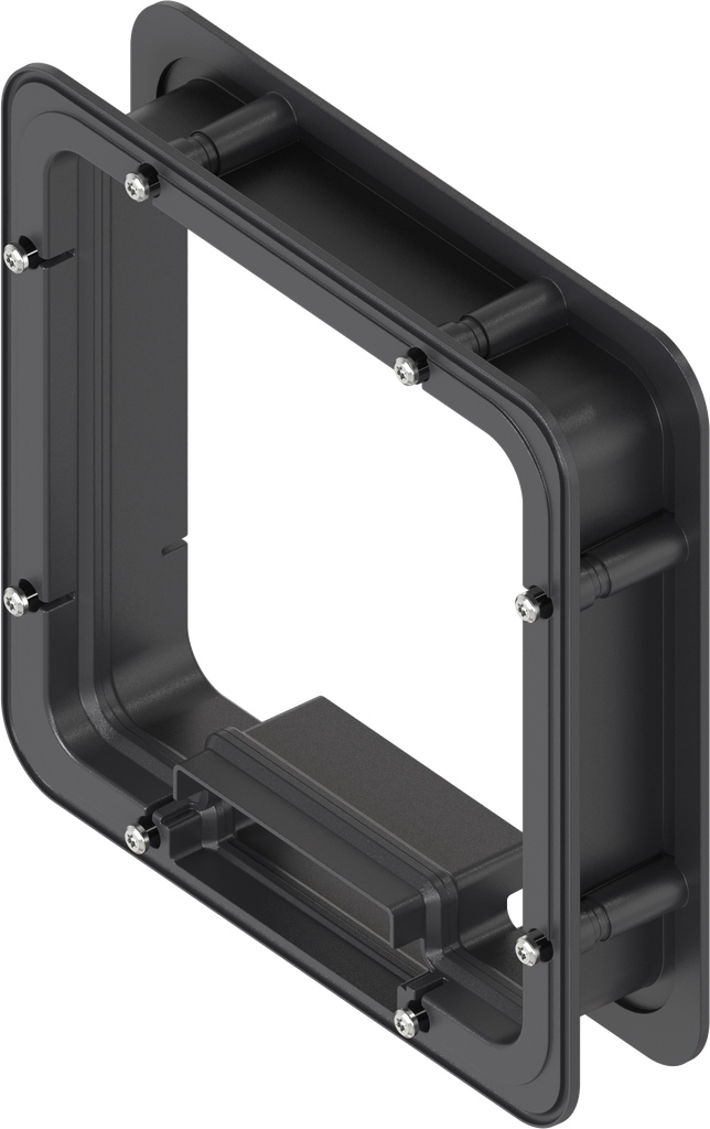 Distanzrahmen ungeschäumt für Ts = 45 mm, ABS schwarz