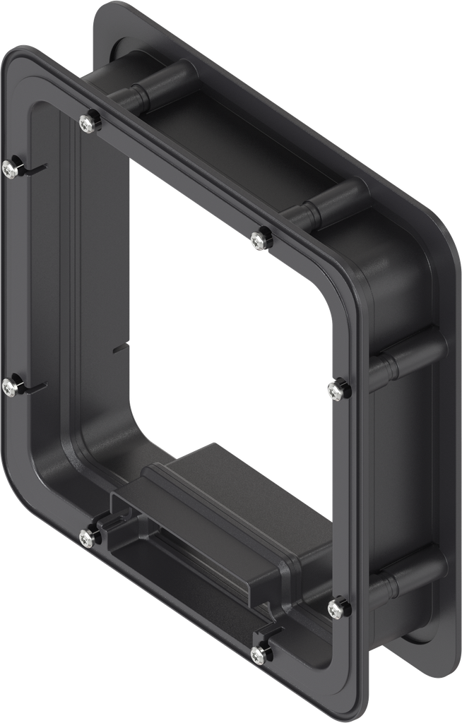 Distanzrahmen ungeschäumt für Ts = 50 mm, ABS schwarz