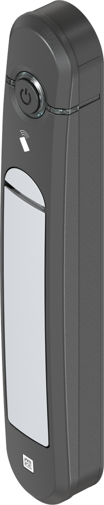 Swinghandle Agent E Smart Access, Zinc die white aluminium powder-coated and polyamide GF black