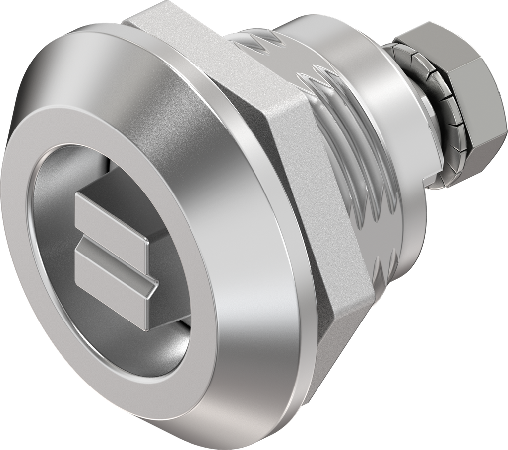 Vibrationsresistenter Vorreiber Ausführung Bahn, Edelstahl AISI 316 magnetisch poliert