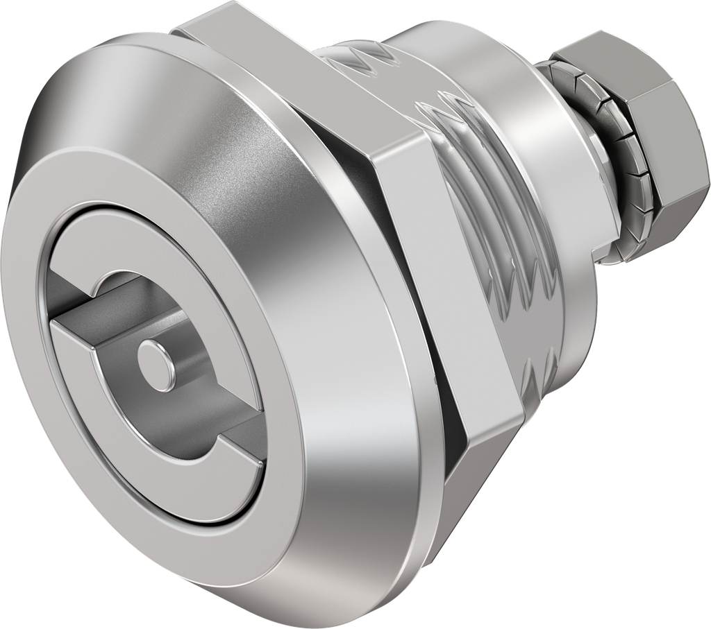 Vibrationsresistenter Vorreiber Doppelbart 3, Edelstahl AISI 316 magnetisch poliert