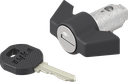 Wing knob, keyed EK 333, Zinc die black powder-coated