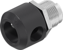Housing for padlock, Zinc die black powder-coated