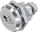 Safety quarter turn double bit 5 with dust cap, right version, Zinc die chrome-plated