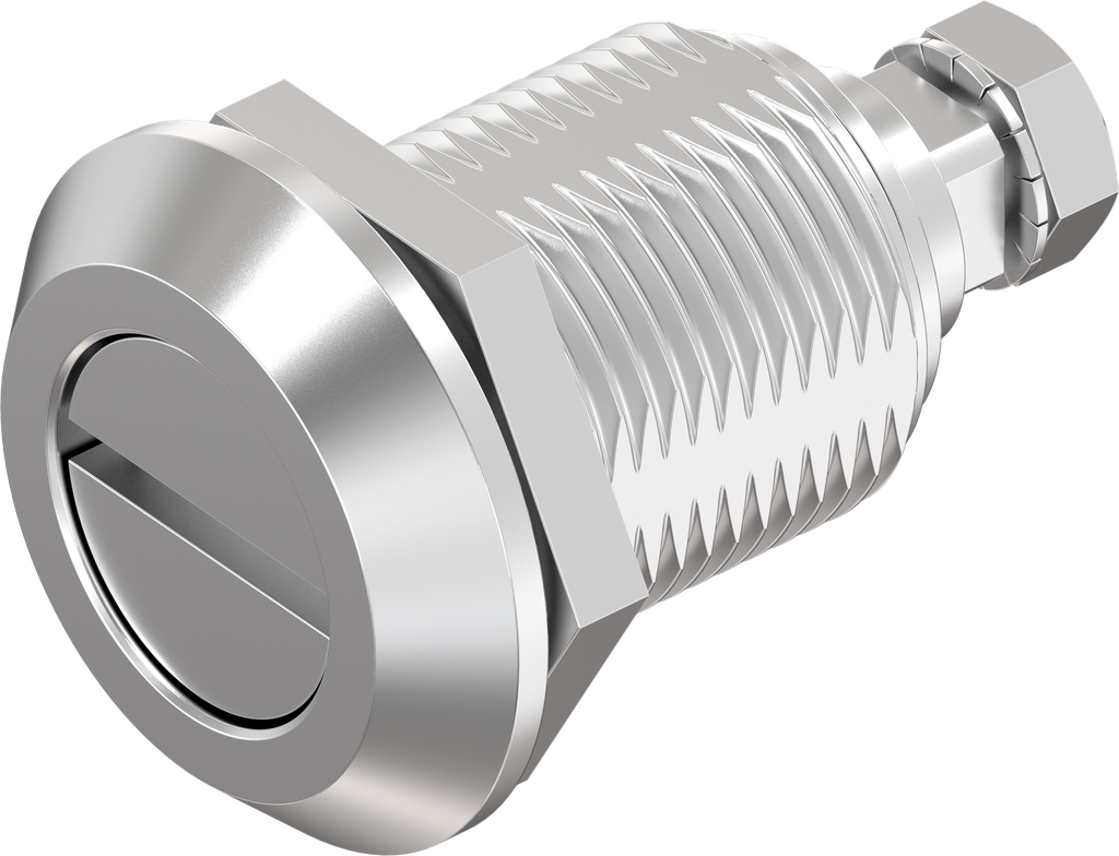 Compression latch with slot 2 x 4, Stainless steel AISI 316