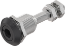 Compression latch hexagon female SW 10, Zinc die black powder-coated