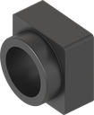 Key guide for square and triangular, ABS black