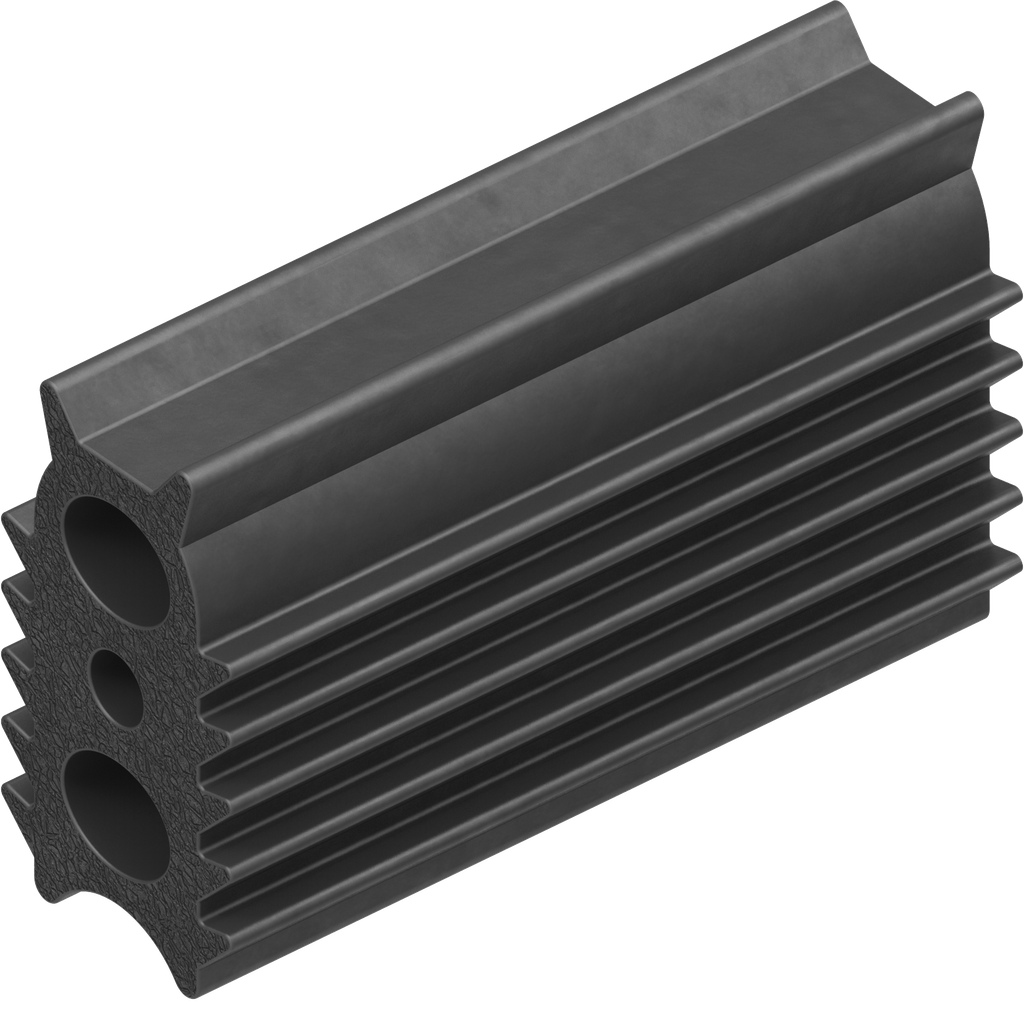 4-Lip profile H = 28.5 mm, Foam rubber EPDM 25 ± 5 Shore A black