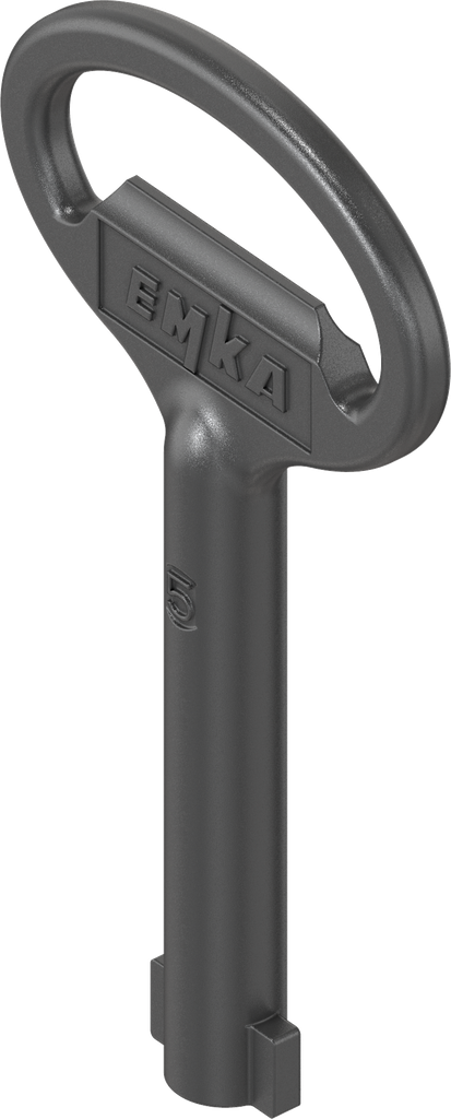 Key for insert double bit 5, Zinc die black powder-coated