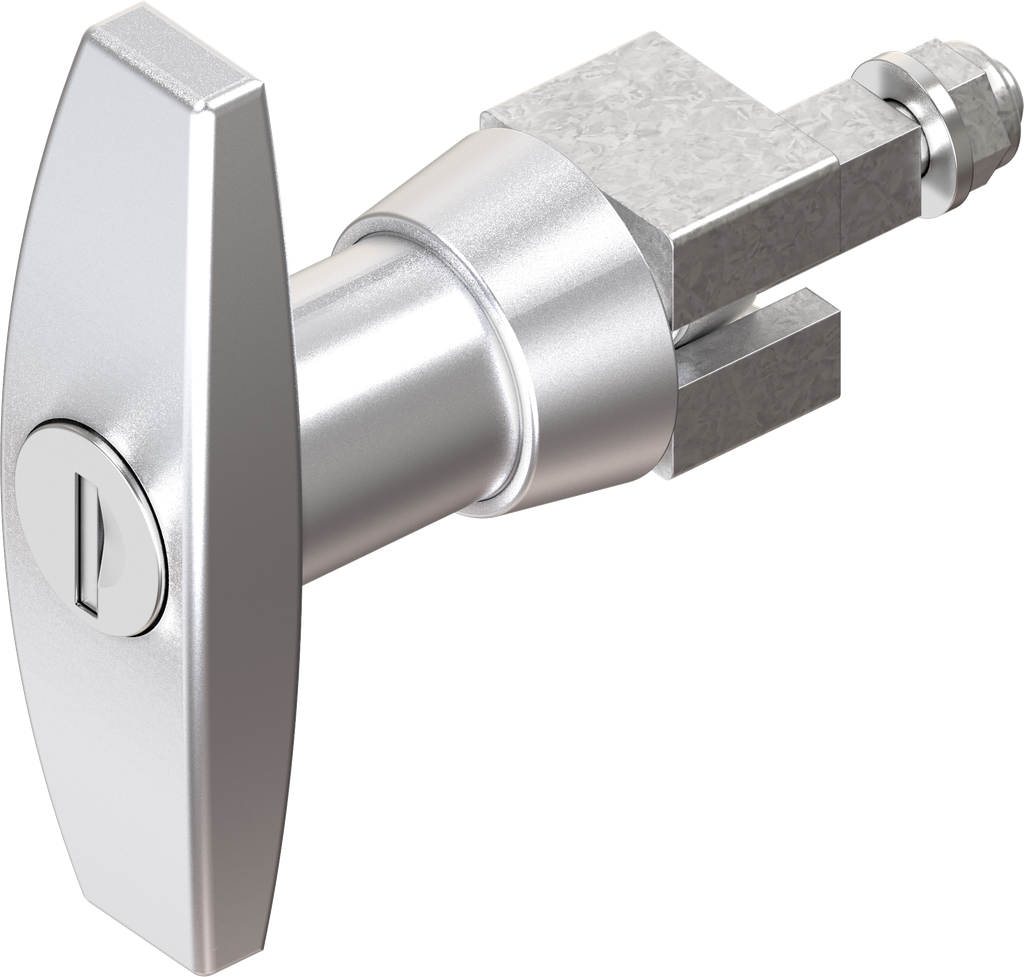 T-handle, keyed EK 333, Zinc die chrome-plated