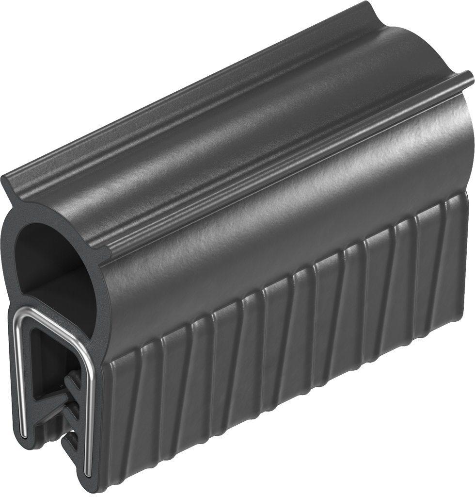 Sealing profile, self-clamping, EPDM 45 ± 5 Shore A; clamping profile EPDM 60 ± 5 Shore A black
