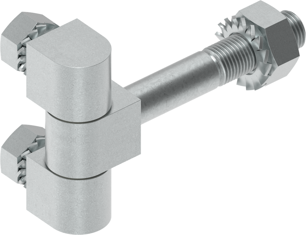 180° Hinge for pressure-tight doors, Steel C 35 quenched and tempered zinc-plated