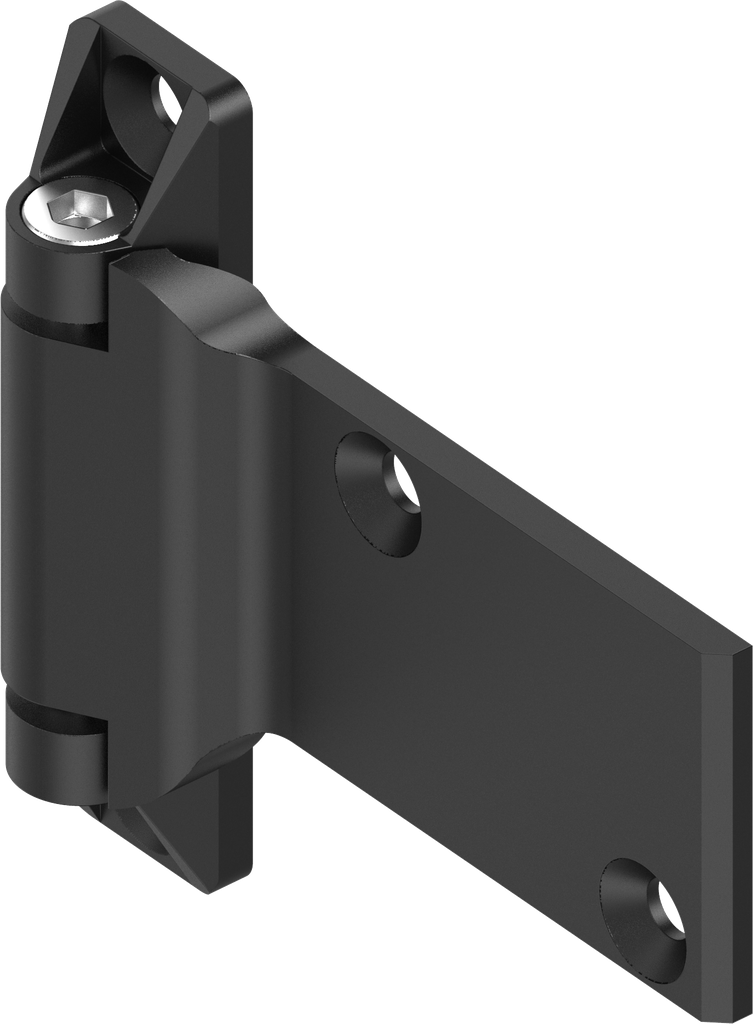 180° 3D Hinge, Zinc die black powder-coated