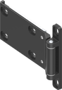 180° 3D Hinge, Zinc die black powder-coated