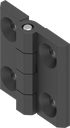 180° Hinge, Zinc die black powder-coated