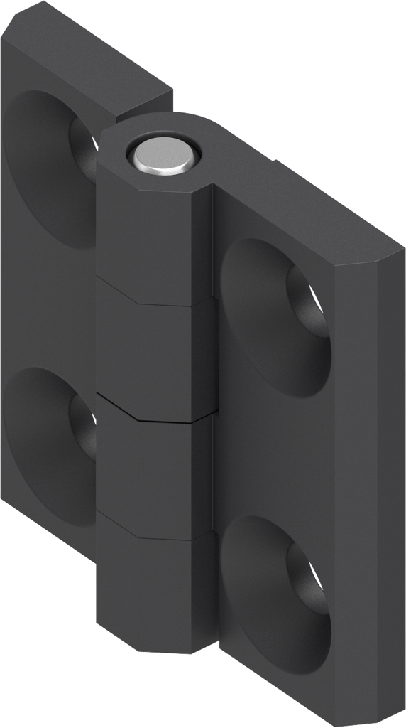 180° Hinge, Zinc die black powder-coated