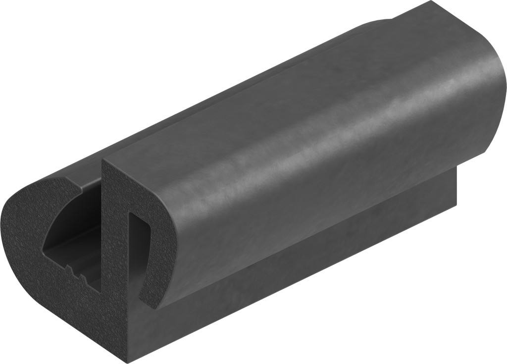 Window rubber profile, NBR 80 ± 5 Shore A black