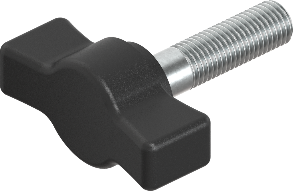 Tommy screw, Steel and poylamide black