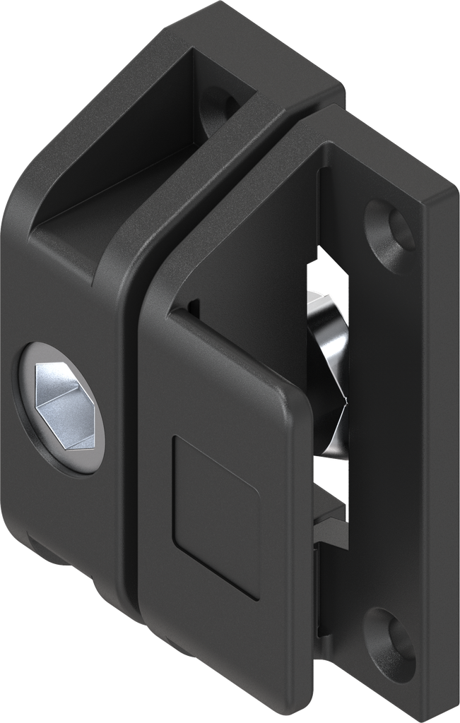 Cam lock with insert hexagon female SW 10, Polyamide black